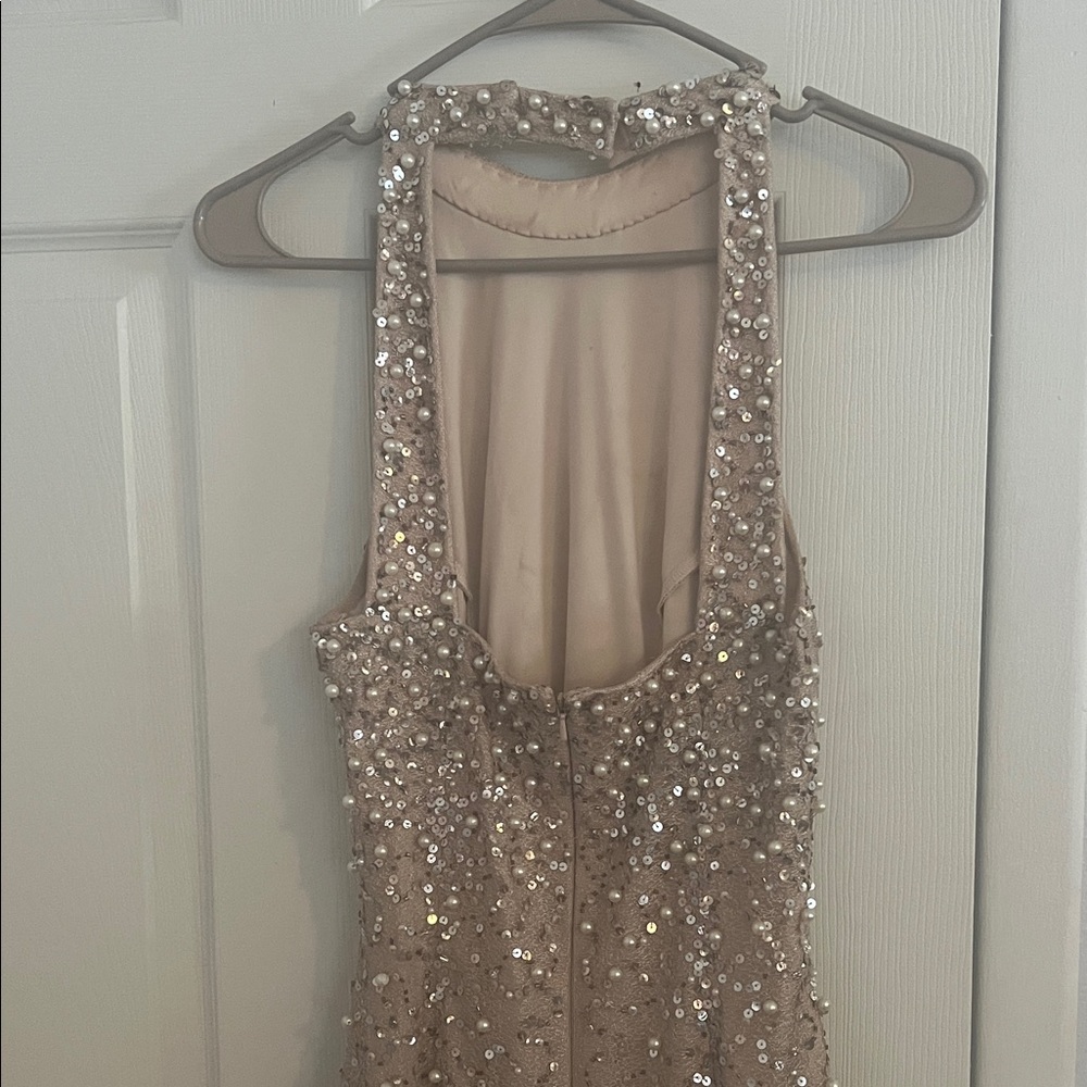 Elegant Sequin Wedding Dress - Gold - Picture 2 of 4